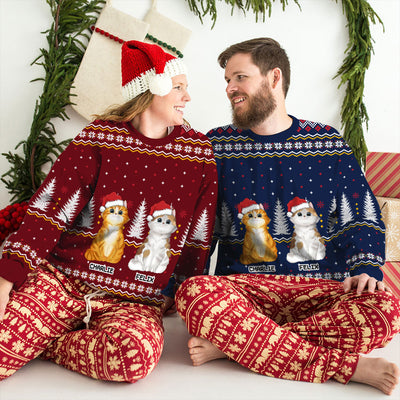 Christmas Pet Pattern - Personalized Custom All-Over-Print Sweatshirt