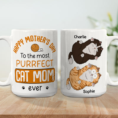 Purrfect Cat Mom - Personalized Custom Coffee Mug