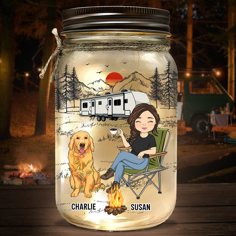 And She Lived Happily Ever After - Personalized Custom Mason Jar Light