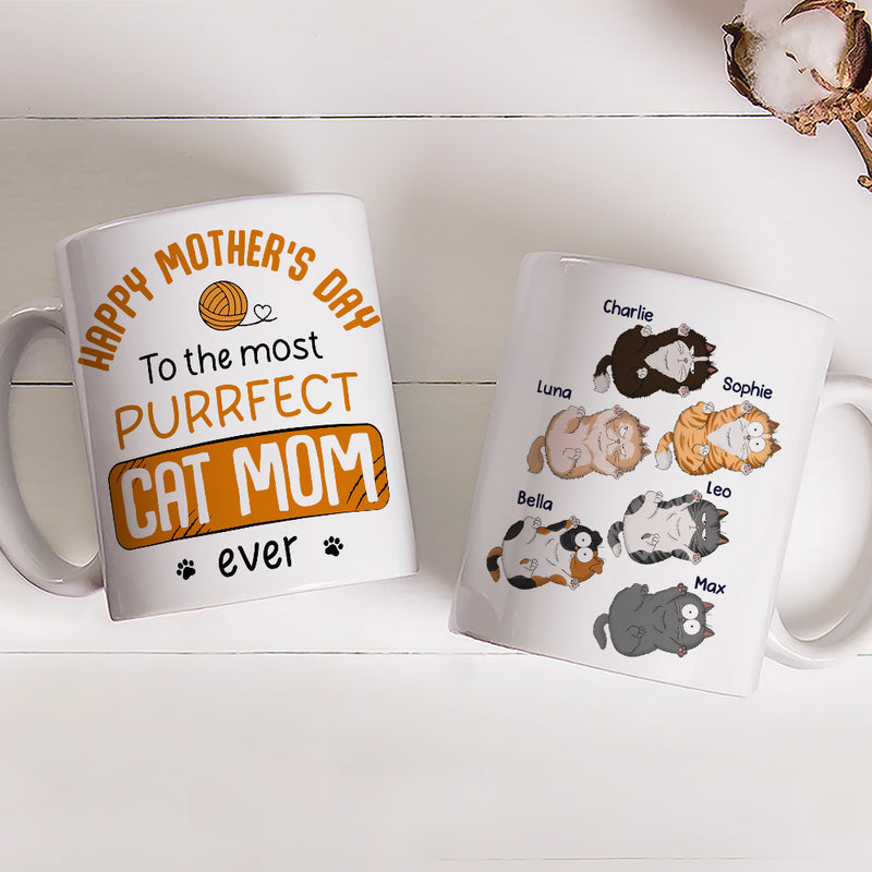 Purrfect Cat Mom - Personalized Custom Coffee Mug