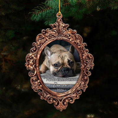 Forever Loved Custom Photo Pet Memorial - Personalized Custom Wood Ornament