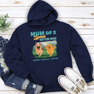 Dad Of Spoiled Rotten Dogs - Personalized Custom Hoodie