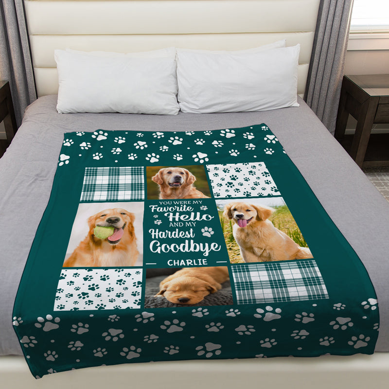 My Favorite Hello And My Hardest Goodbye  - Personalized Custom Fleece Blanket