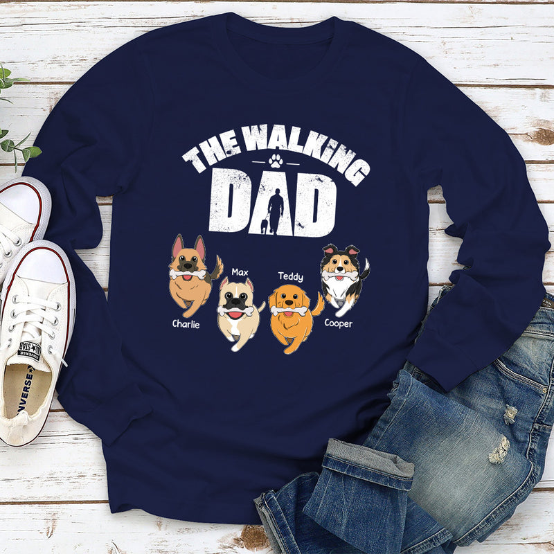 The Walking Dog - Personalized Custom Long Sleeve T-shirt