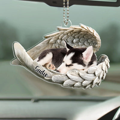 In Angel Wings - Personalized Custom Car Ornament