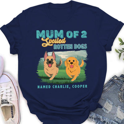 Dad Of Spoiled Rotten Dogs - Personalized Custom Women's T-shirt