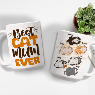 Best Cat Mom Ever - Personalized Custom Coffee Mug