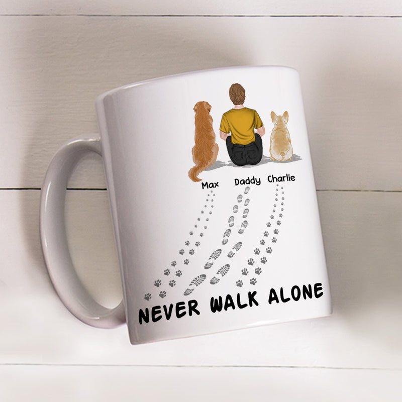 Never Walk Alone - Personalized Custom Coffee Mug