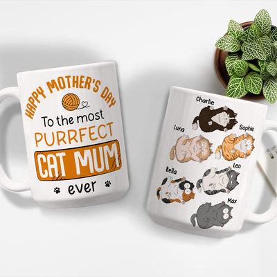 Purrfect Cat Mom - Personalized Custom Coffee Mug