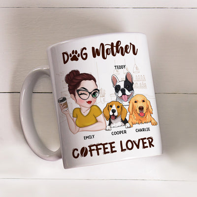 Dog Mother Coffee Lover - Personalized Custom Coffee Mug