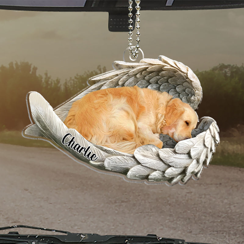 In Angel Wings - Personalized Custom Car Ornament