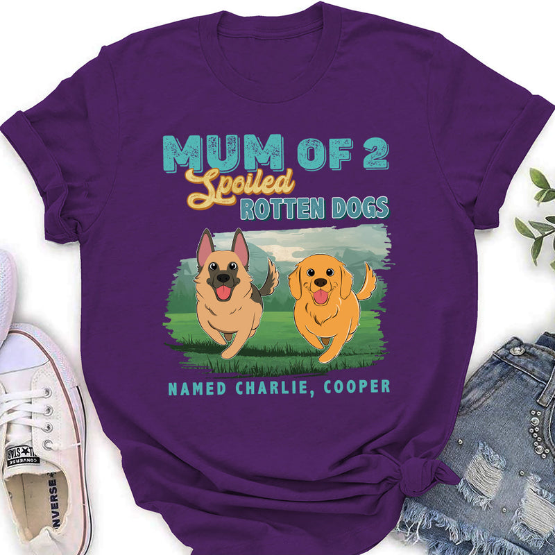 Dad Of Spoiled Rotten Dogs - Personalized Custom Women&