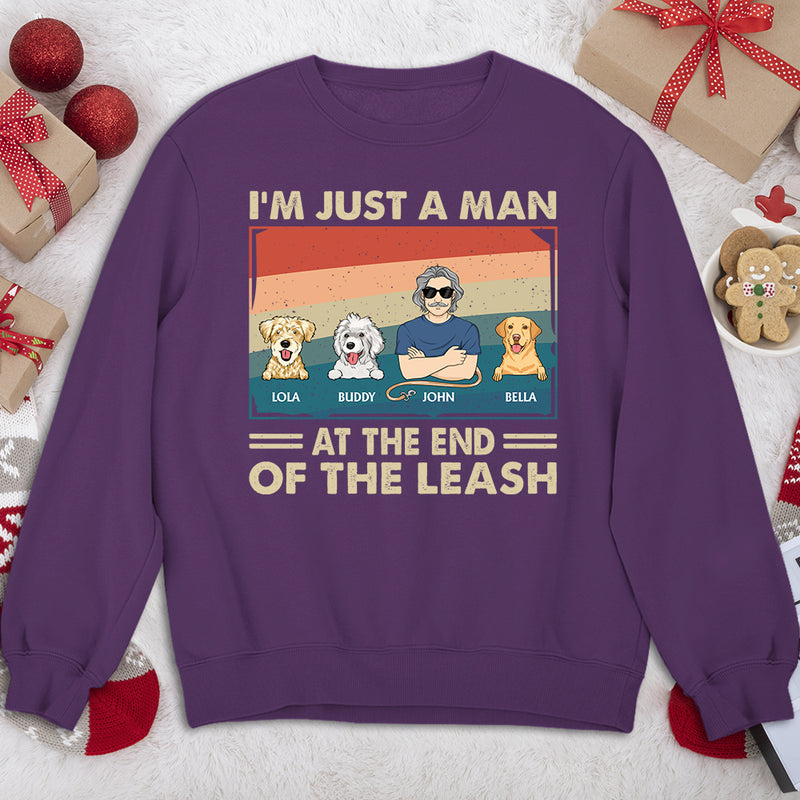 Dog Dad The Leash - Personalized Custom Sweatshirt