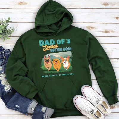 Dad Of Spoiled Rotten Dogs - Personalized Custom Hoodie