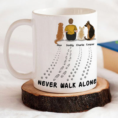 Never Walk Alone - Personalized Custom Coffee Mug