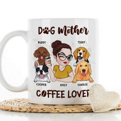 Dog Mother Coffee Lover - Personalized Custom Coffee Mug