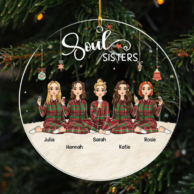 Soul Sisters - Personalized Custom Acrylic Ornament