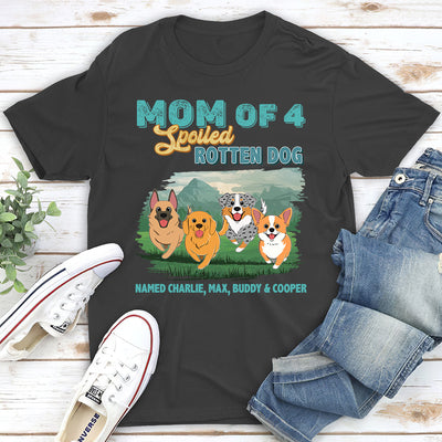 Dad Of Spoiled Rotten Dogs - Personalized Custom Unisex T-shirt