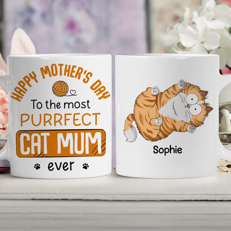 Purrfect Cat Mom - Personalized Custom Coffee Mug