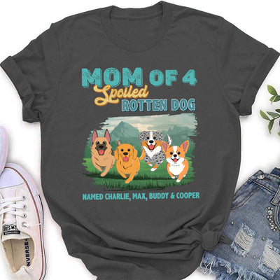 Dad Of Spoiled Rotten Dogs - Personalized Custom Women's T-shirt