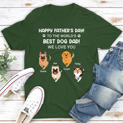 Best Dog Dad - Personalized Custom Unisex T-shirt