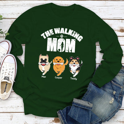 The Walking Dog - Personalized Custom Long Sleeve T-shirt