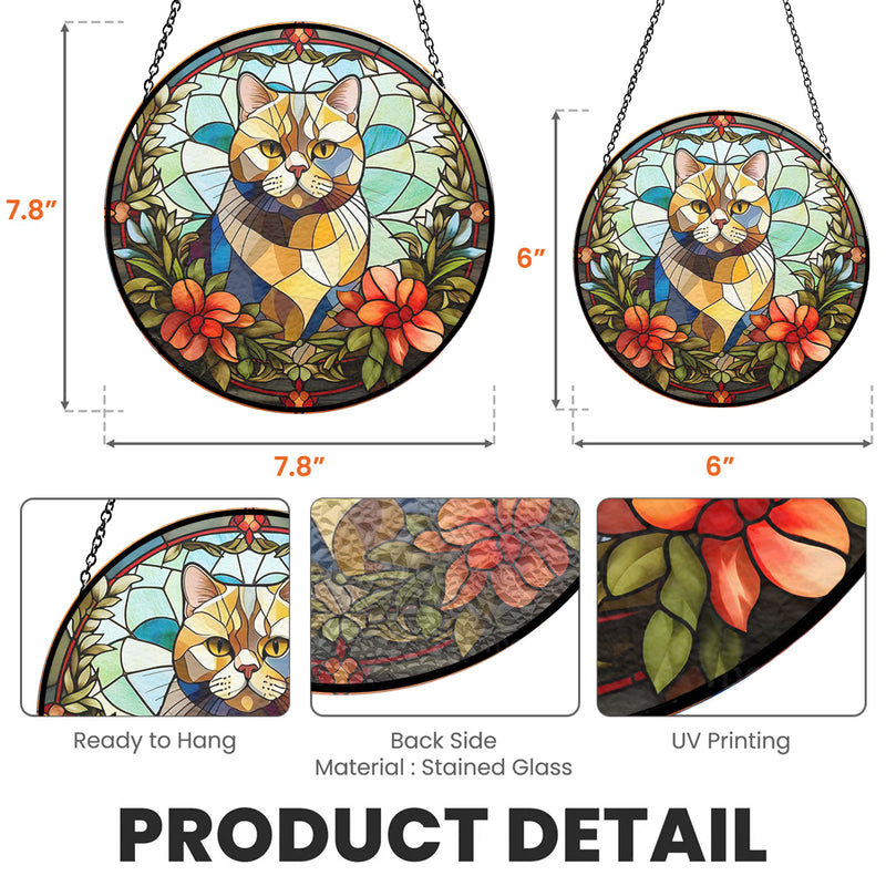 Custom Photo Loss of A Cat - Personalized Custom Window Hanging Suncatcher