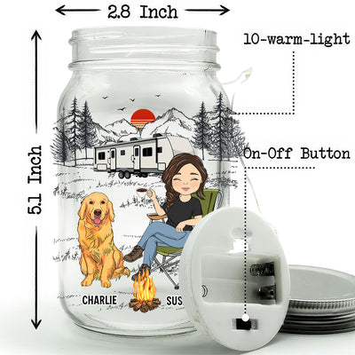 And She Lived Happily Ever After - Personalized Custom Mason Jar Light