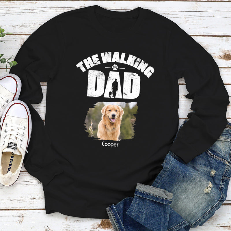 The Walking Dog - Personalized Custom Long Sleeve T-shirt