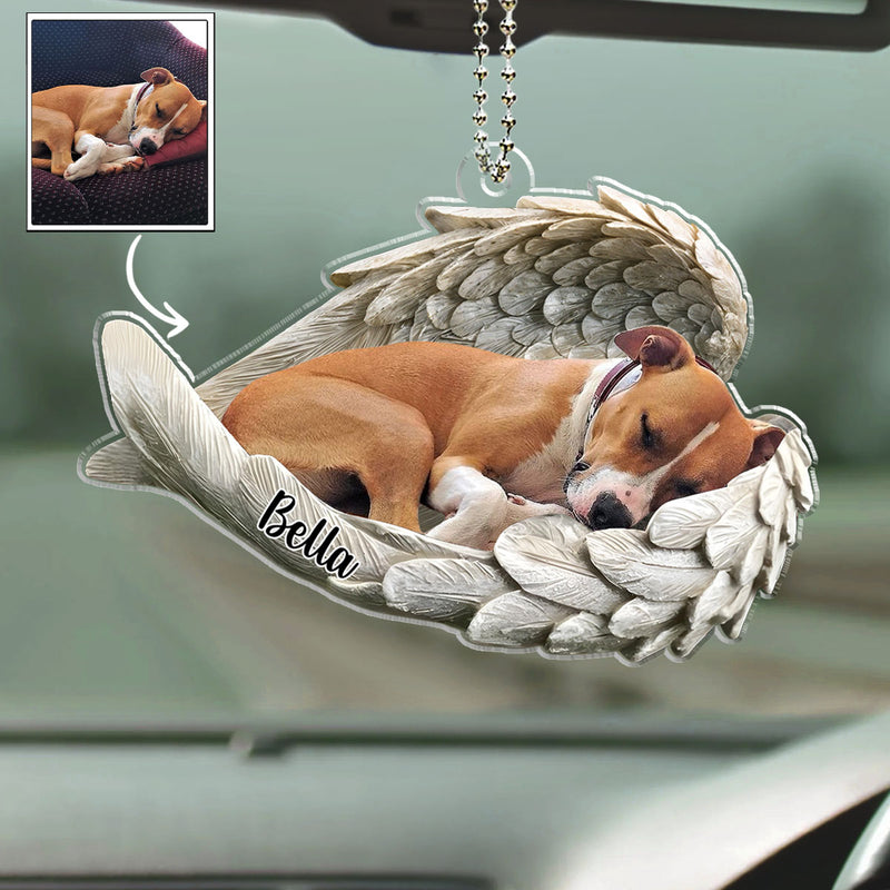 In Angel Wings - Personalized Custom Car Ornament