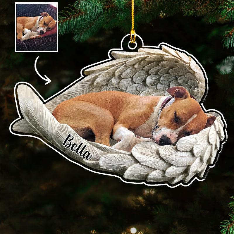 In Angel Wings - Personalized Custom Acrylic Ornament
