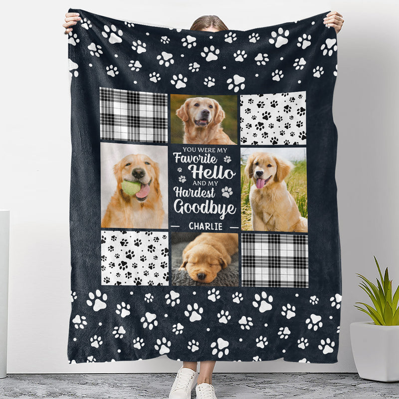 My Favorite Hello And My Hardest Goodbye  - Personalized Custom Fleece Blanket