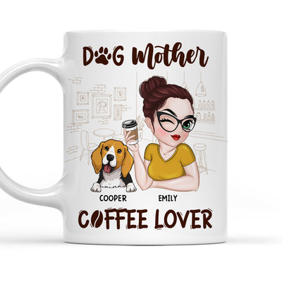 Dog Mother Coffee Lover - Personalized Custom Coffee Mug