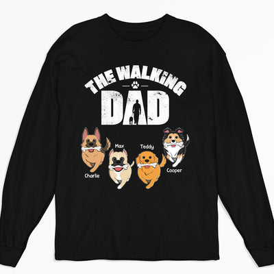 The Walking Dog - Personalized Custom Long Sleeve T-shirt