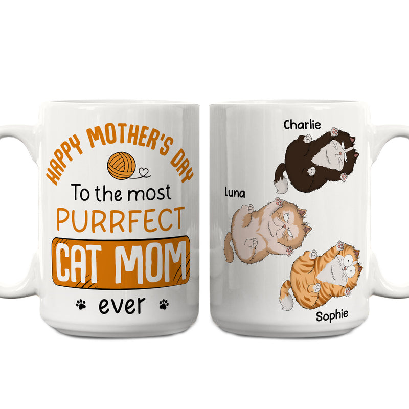 Purrfect Cat Mom - Personalized Custom Coffee Mug