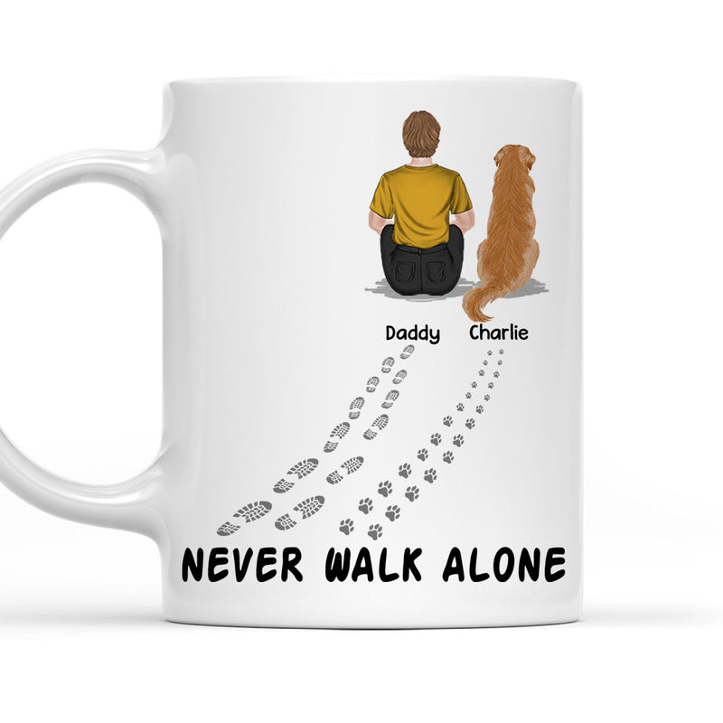 Never Walk Alone - Personalized Custom Coffee Mug