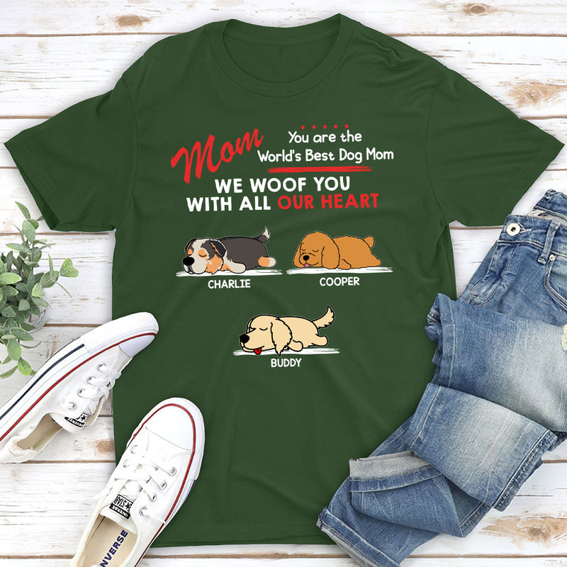 Woof All My Heart - Personalized Custom Unisex T-shirt