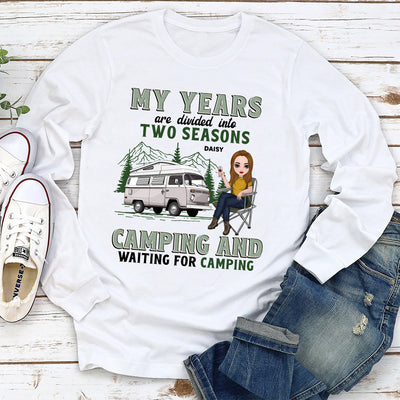 Years Of Camping - Personalized Custom Long Sleeve T-shirt