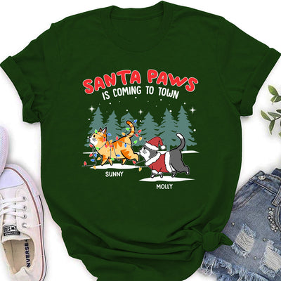 The Santa Paws - Personalized Custom Women's T-shirt