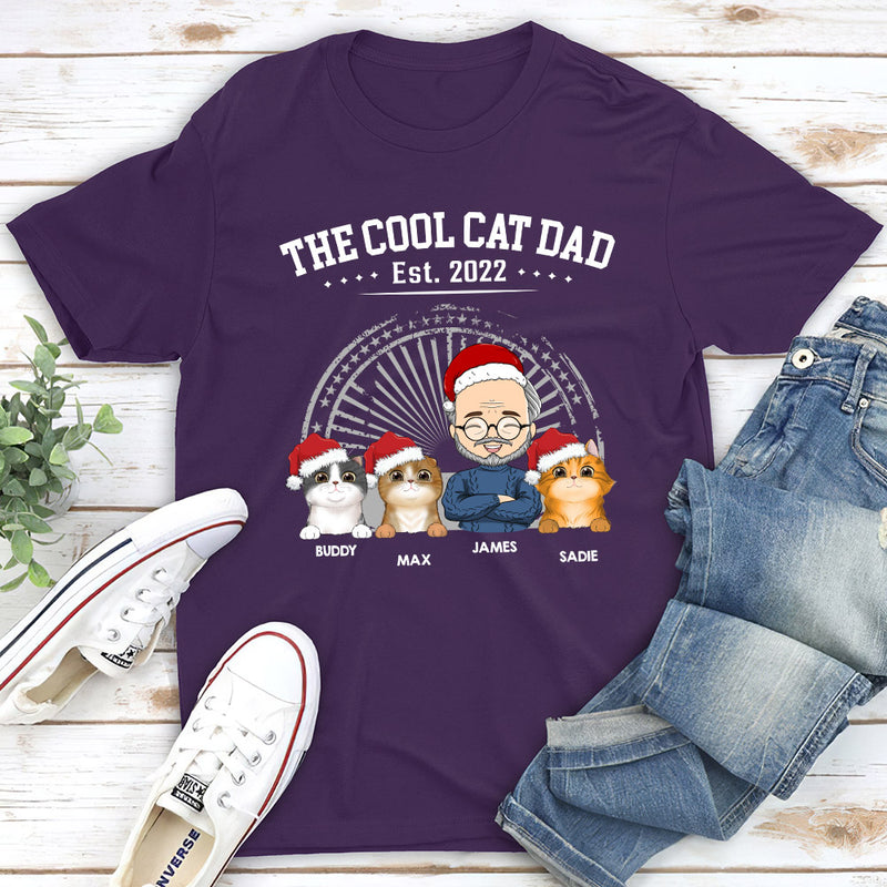 The Cool Cat Dad - Personalized Custom Unisex T-shirt