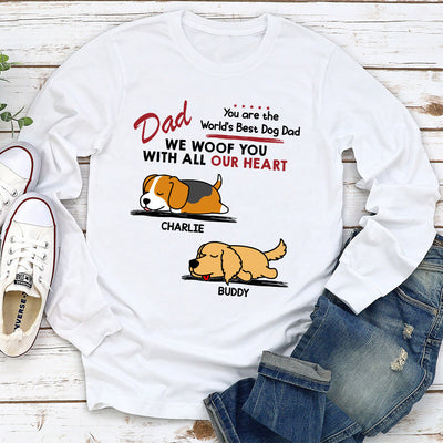 Woof All Heart - Personalized Custom Long Sleeve T-shirt