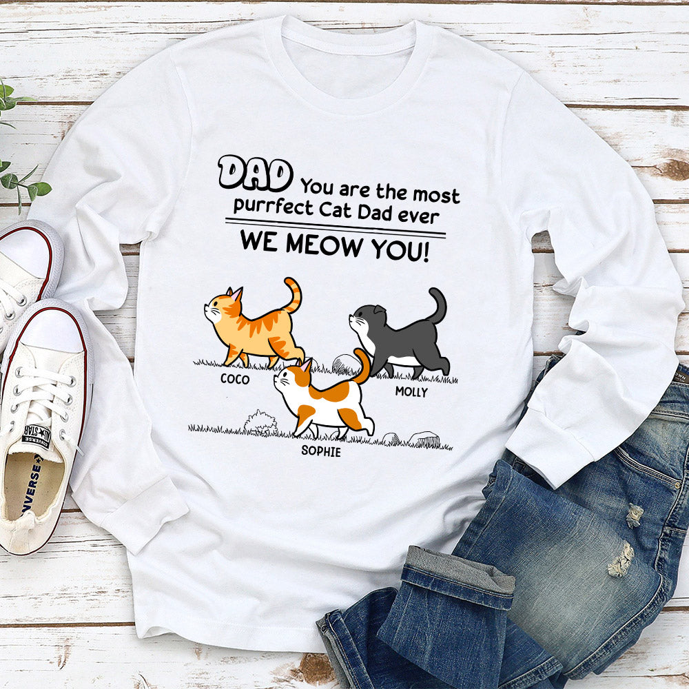 We Meow You - Personalized Custom Long Sleeve T-shirt