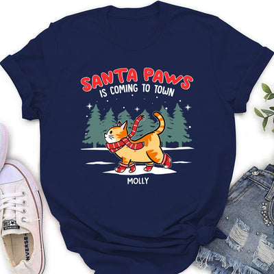 The Santa Paws - Personalized Custom Women's T-shirt