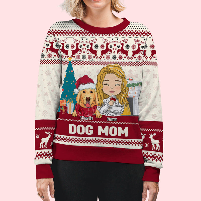 Dog Pawlidays - Personalized Custom All-Over-Print Sweatshirt