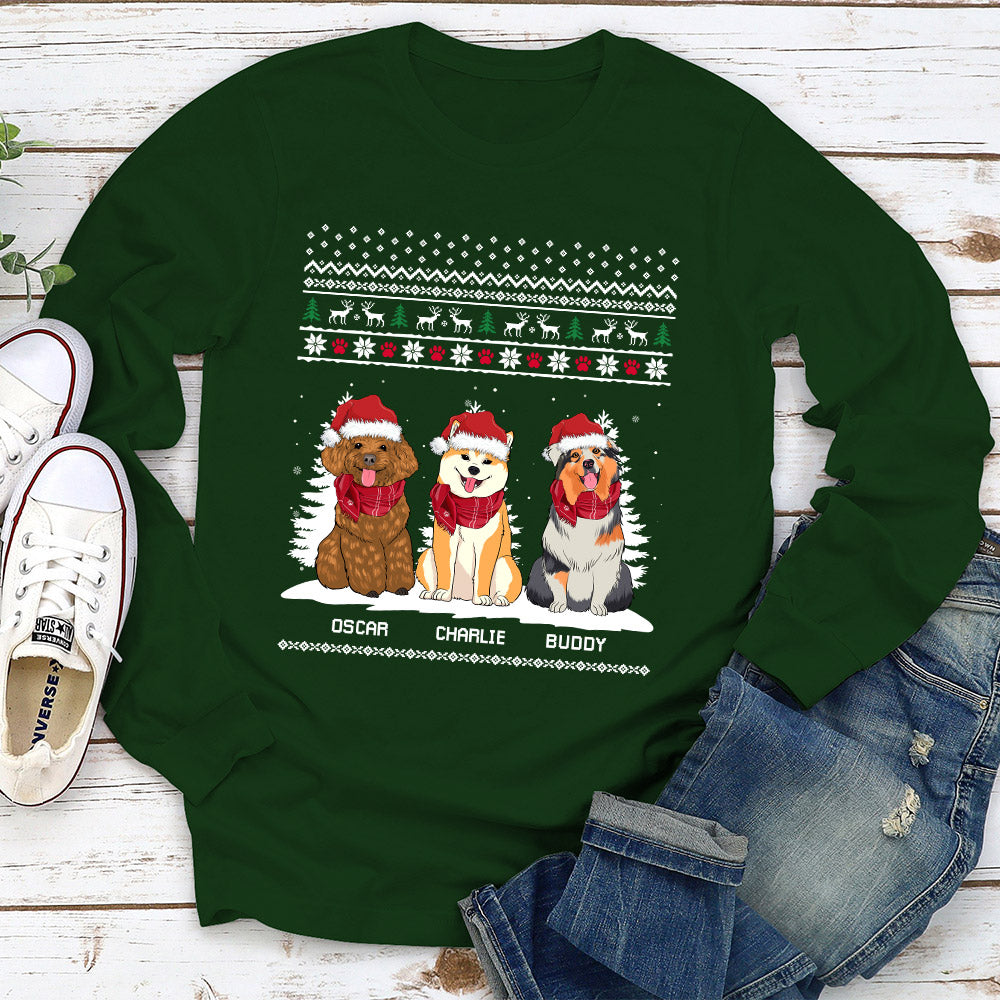 Winter Dog - Personalized Custom Long Sleeve T-shirt