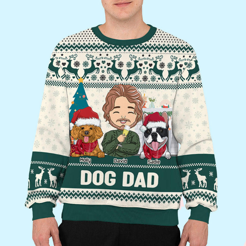 Merry Woofmas Pawlidays - Personalized Custom All-Over-Print Sweatshirt