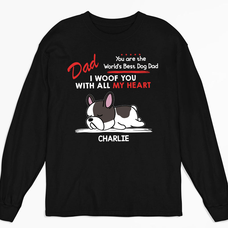 Woof All My Heart - Personalized Custom Long Sleeve T-shirt