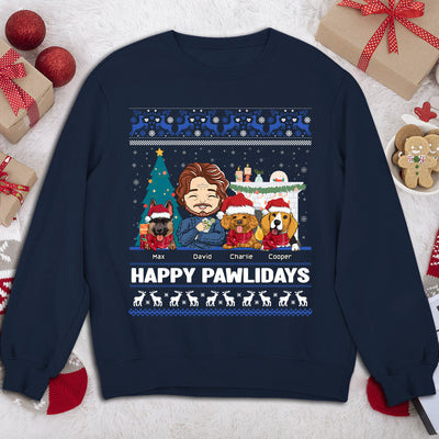 Happy Pawlidays - Personalized Custom Sweatshirt