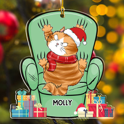 Cat Scratching Sofa- Personalized Custom Acrylic Ornament