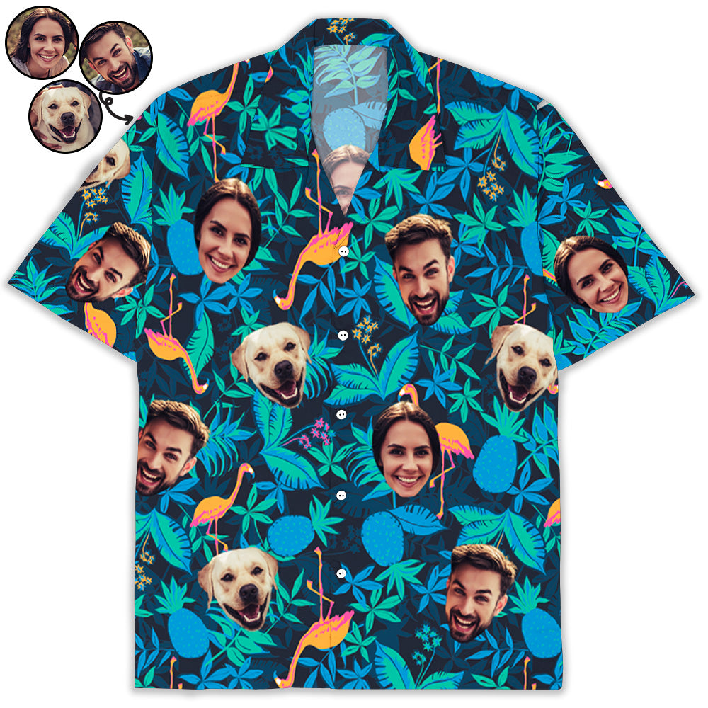 Summer Pattern Custom Upload Photo Father's Day Gift Personalized Hawaiian Shirt